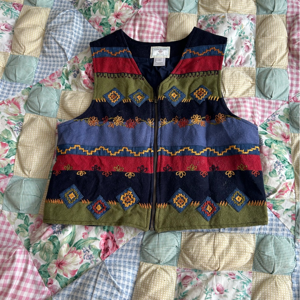 Colorful Embroidered Vest